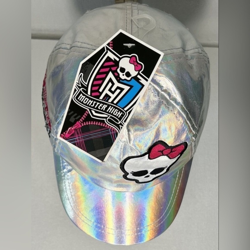 NWT Monster High Shiny Silver Iridescent Baseball Hat